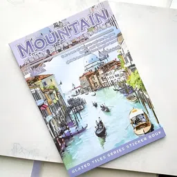 16 cm Vintage Water Mountain House Sticker Book 20 Pages PET Transparent Stickers Self Adhesive Sticker-image-29