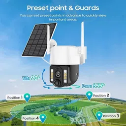 SIOVS Solar-Powered 4G CCTV 1080P Camera Remote Monitoring Motion Alerts Night Vision Security Camera image 4