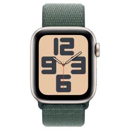 Apple Watch SE GPS+Cellular with Lake Green Sport Loop (40mm Retina LTPO OLED Display, Starlight Aluminium Case) image 2