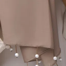 schon crafts Solid Chiffon Women Brown Faux Turtleneck Neck Cover, Scarf, Fancy Scarf, Stole image 3