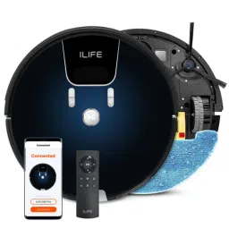ILIFE A80 Pro Smart 2-in-1 Dry & Wet Robotic Vacuum Cleaner, Customized Scheduled Cleaning, Multiple Cleaning Modes, App, Google Home & Alexa Connectivity, Suitable for Hard floors, Tiles and Pet Hair (Gradient Blue)-picture-23