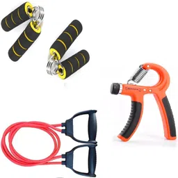 3| Hand Gripper/2 Gripper/Double Toning Tube|Body Stretching & Fitness Equipment Fitness Accessory Kit Kit-image-20