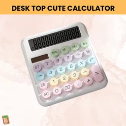 sacro Desktop Cute Calculator, 12-Digit Large Display With Aesthetic Candy ColorT388 Desktop Cute Calculator, 12-Digit Large Display With Aesthetic Candy ColorQ388 Basic Calculator-picture-39