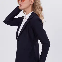 sanjitgarments Women Solid Single Breasted Casual Blazer image 3
