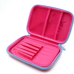 rhinetoys 3D Embossed Unicorn Design EVA Hardtop Pencil Case with Compartments Geometry Box image 2