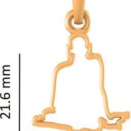 akshat sapphire 22 Ct Gold Plated Silver (92.5% Purity) Spiritual Swami Samarth Pendant Gold-plated Sterling Silver Pendant image 2