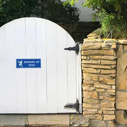 walldesign Beware of Dog Caution Sign Board 14 In x 5.3 In For Gates Compounds Doors 5mm Emergency Sign image 3