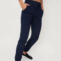 max Women Solid Blue Track Pants-picture-18