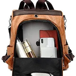 spinsell Small 20 L Backpack Small Size Leatherette Backpacks for Women and Girls Shoulder Daypacks image 2