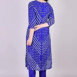 tmt hub Unstitched Art Silk Kurta & Palazzo Material Geometric Print image 2