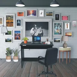 kvs furniture Computer Desk Home/Office Desk 29.52 Inch Height Writing Modern Simple Study Engineered Wood Computer Desk image 2