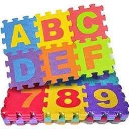 kidivo Eva Foam Capital Alphabets and Numbers Learning Puzzle Foam Mat for Kids-picture-26