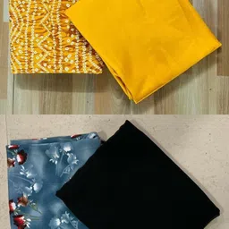 Unstitched Crepe Multi-purpose Fabric Floral Print-image-76