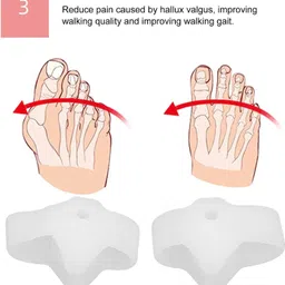 jeerzone Silicone 2 Hole Toe Separator for women bunion foot toe straightener (1Pair) image 5