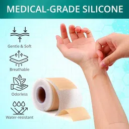 silicon scar Silicone Scar Sheets For Strech MArcks Removal, Tummy Tunk Crepe Bandage image 2