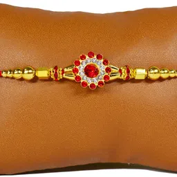 midiron Rakhi For Brother/Bhaiya/Bhai | Rakhi With Card and Dry fruit IZ10 Plastic Gift Box image 5