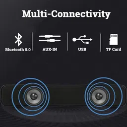 Bxeno NEW HIGH BASS TV SOUNDBAR WITH DURABLE LONG BATTERY LIFE PORTABLE ULTRA SOUND 10 W Bluetooth Soundbar image 3