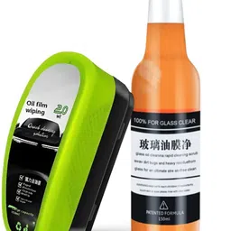 annma products Car Windshield Oil Film Cleaner | Anti-Fog Glass Cleaner Combo Windshield Repair Kit image 1