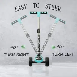 nickspool Kids 3-Wheel Scooter with 4-Level Adjustable Handle & Wide Deck-Upto 45kg Limit image 2