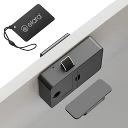 Elara Elara DX-2 Smart Drawer Lock with Auto-Locking System, RFID Card Access, Low Battery Alert, Hidden Lock, Black Smart Door Lock image 2