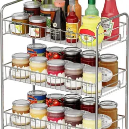 nexum Containers Kitchen Rack 3-Tier Multipurpose Rack Shelf/Kitchen Storage/Kitchen Organizer/Bathroom Rack Steel-picture-10