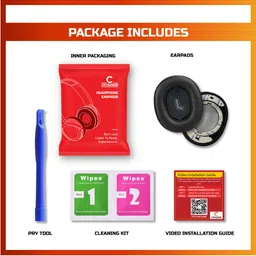 Crysendo Headphone Cushion Compatible with JBL E55BT Bluetooth Headset (Black) (1 pair) Over The Ear Headphone Cushion image 3