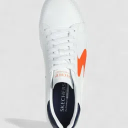Skechers EDEN LX - REMEMBRANCE Casual Sneakers for Mens,White Orange- 232865-WOR Sneakers For Men image 5