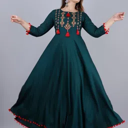 kalaxi Viscose Rayon Stitched Anarkali Gown-picture-23