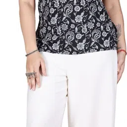 kapda kissa Women Floral Print, Paisley, Printed Cotton Blend Straight Kurta-picture-12