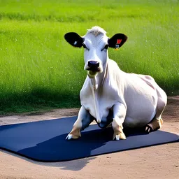 krylon Cow Mat, Feeding Mat,Easy Clean,Waterproof, Raised Edges, Mat for Cows, Buffalo Cow, Dog, Hamster, Guinea Pig, Miniature Pig Pet Mat image 2