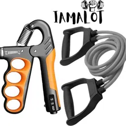 iamalot Fitness Exercise Resistance Tube with Counter gripper Home Gym kit Fitness Accessory Kit Kit-picture-16