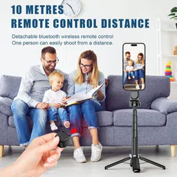 Deoxys 4 in 1 Multifunctional Magnetic Selfie Stick Tripod,360 Rotation for iPhone Bluetooth Selfie Stick image 4
