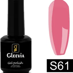 gleevia UV LED Soak-Off Simple Shade Gel Polish for Professionals 15ml Brush Cap S61 Shade S61 image 2