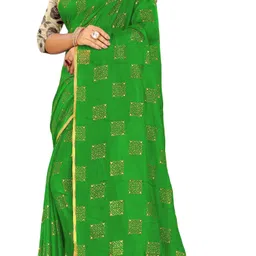 rhey Printed Bollywood Chiffon Saree image 2