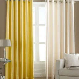 homefab india 152.5 cm (5 ft) Window Polyester Semi Transparent Curtain (Pack Of 2) image 1