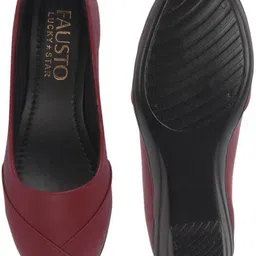 fausto Wedge Heel Slip-On Ballerina Shoes|Elegant Work Flats|Formal Shoes Slip On For Women image 2