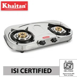 khaitan 2 Burner Draw "C" Stainless Steel Manual Gas Stove image 5