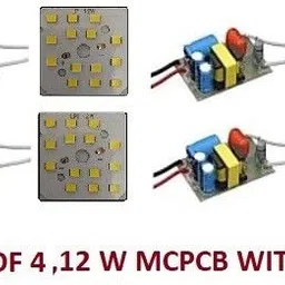onas 4 Pcs 12 Watt MCPCB with Driver LED Bulb Raw Material CoolDay WHITE Color Light Electronic Hobby Kit-picture-14