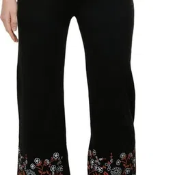 indiweaves Women Flared Black Wool Trousers image 4