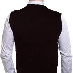 kesardesign Men Solid V Neck Multicolor Sweater image 2