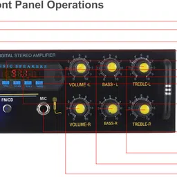 afpin 1002 Bluetooth AUX USB 160 W AV Control Amplifier image 4