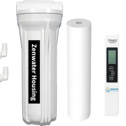 Zenwater Housing Kit & Elbow with 10inch Spun Filter For RO Water Purifier_1 Solid Filter Cartridge-image-45