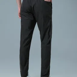 technosport Men Solid Black Track Pants image 2