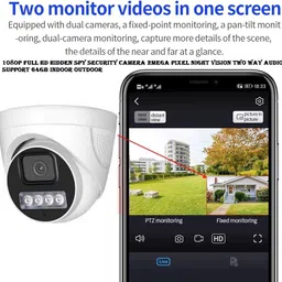 SROPX Smart Home Security CCTV Camera WiFi HD IP Dome Camera 2MP Color Night Vision Security Camera image 5