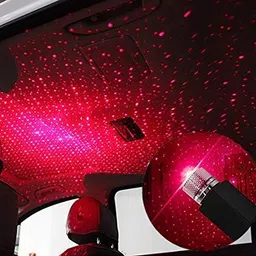 cilesis USB Roof Star LED Lights 10Modes Car Interior Ambient Sky Room Night Light (Red) Car Fancy Lights-picture-14
