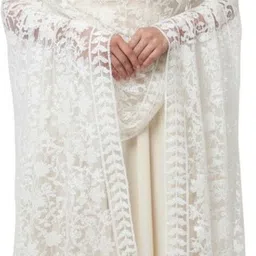 ashoka Net Embroidered White Women Dupatta image 3