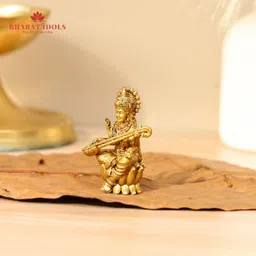bharat idols Maa Saraswati Decorative Showpiece - 5 cm image 3