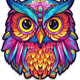 shashank woodenuv printed evil eye with owl designer wall hanging-picture-18