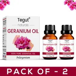 tegut Geranium Essential Oil For Skin, Hair, Face, Acne Care, Pure, Natural And Undiluted Therapeutic Grade Essential Oil (10 ml) (Pack of 2)-picture-21