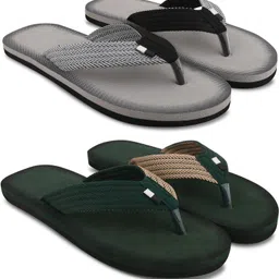 evok Mens Comfortable Trending And Stylish Multicolor Embozing Flipflop (Pack Of 2) Men Slippers-picture-27